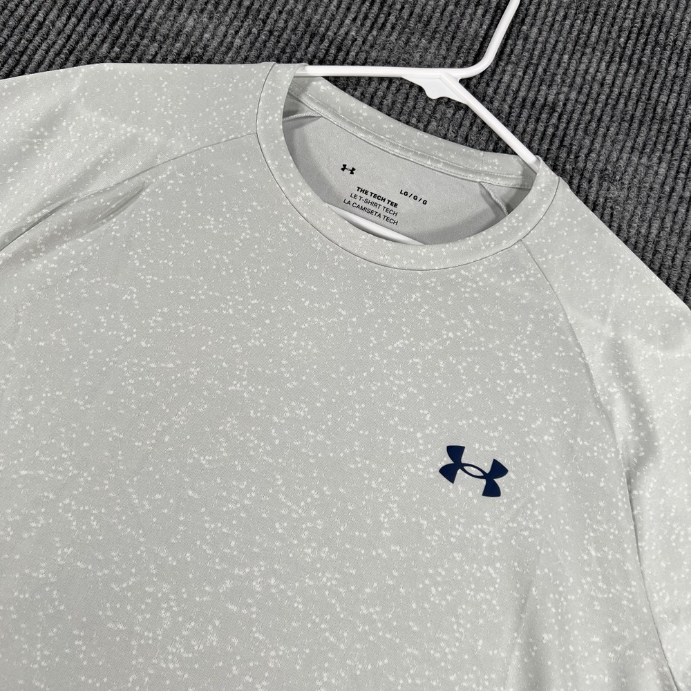 Under Armour Shirt Mens Large Gray Short Sleeve Tech Tee Casual Workout Loose